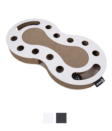 District 70 Snake Cardboard Scratcher Cat Toy - WHITE